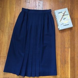 Pendleton Pleated Navy Skirt